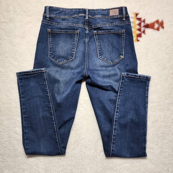 JORDACHE Skinny Jeans 4 (27 x 29) Blue Dark Wash Stretch Mid Rise Rayon - Picture 4 of 9